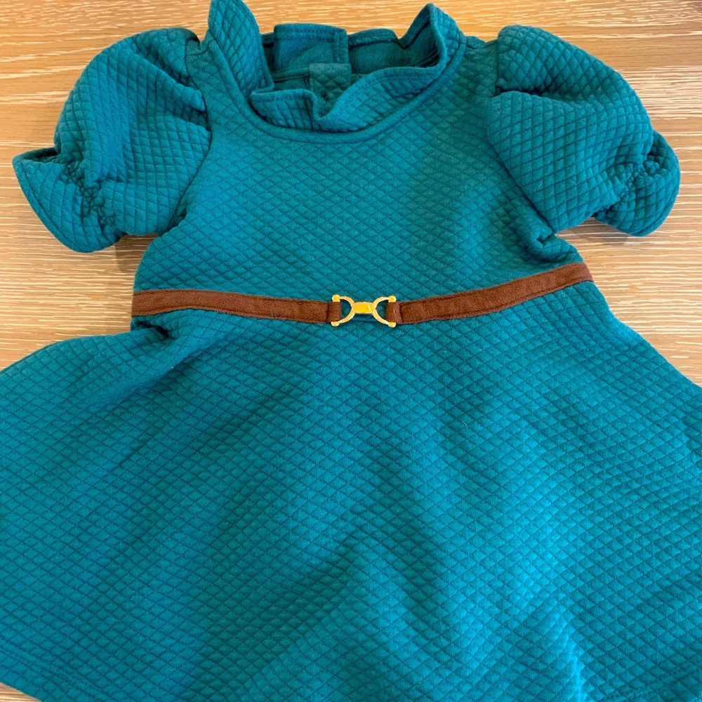 Janie & Jack Quilted Puff Sleeve Dress - Size 6-12 Months